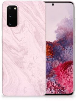 B2Ctelecom Samsung Galaxy S20 TPU Siliconen Hoesje Marble Roze