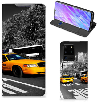 B2Ctelecom Samsung Galaxy S20 Ultra Book Cover New York Taxi