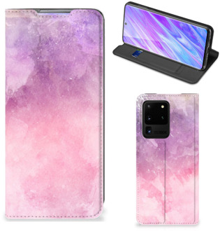 B2Ctelecom Samsung Galaxy S20 Ultra Bookcase Pink Purple Paint