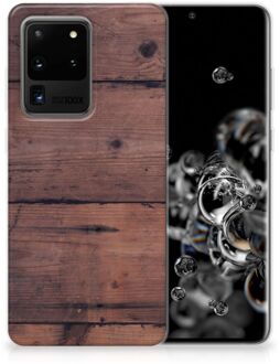 B2Ctelecom Samsung Galaxy S20 Ultra Bumper Hoesje Old Wood