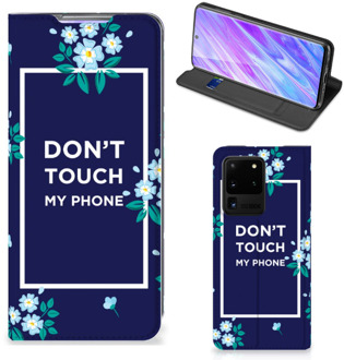 B2Ctelecom Samsung Galaxy S20 Ultra Design Case Flowers Blue DTMP