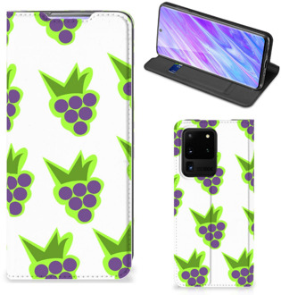 B2Ctelecom Samsung Galaxy S20 Ultra Flip Style Cover Druiven