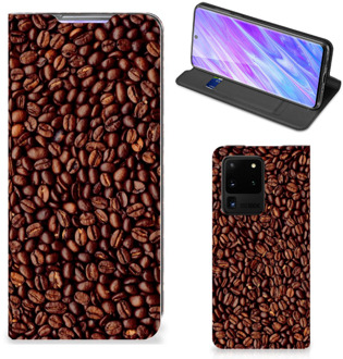 B2Ctelecom Samsung Galaxy S20 Ultra Flip Style Cover Koffiebonen