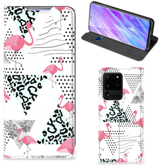 B2Ctelecom Samsung Galaxy S20 Ultra Hoesje maken Flamingo Triangle