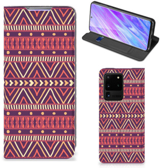 B2Ctelecom Samsung Galaxy S20 Ultra Hoesje met Magneet Aztec Purple