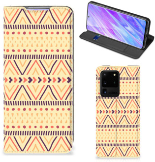 B2Ctelecom Samsung Galaxy S20 Ultra Hoesje met Magneet Aztec Yellow