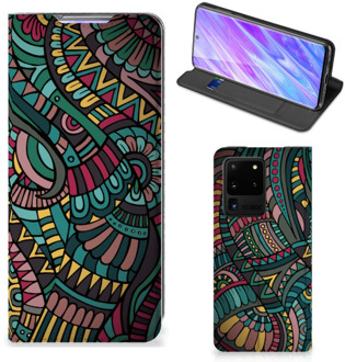 B2Ctelecom Samsung Galaxy S20 Ultra Hoesje met Magneet Aztec