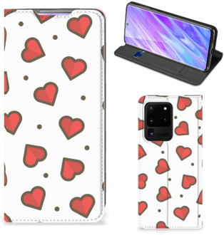 B2Ctelecom Samsung Galaxy S20 Ultra Hoesje met Magneet Hearts