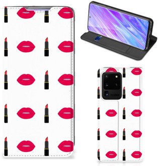 B2Ctelecom Samsung Galaxy S20 Ultra Hoesje met Magneet Lipstick Kiss