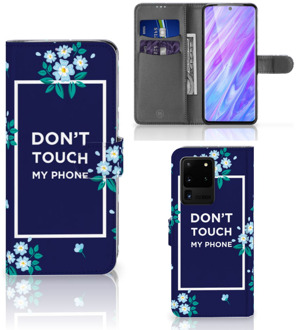 B2Ctelecom Samsung Galaxy S20 Ultra Portemonnee Hoesje Flowers Blue DTMP