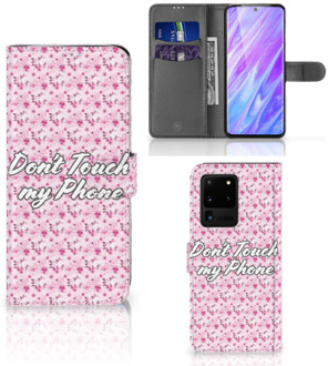 B2Ctelecom Samsung Galaxy S20 Ultra Portemonnee Hoesje Flowers Pink DTMP