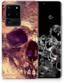 B2Ctelecom Samsung Galaxy S20 Ultra Silicone Back Case Skullhead