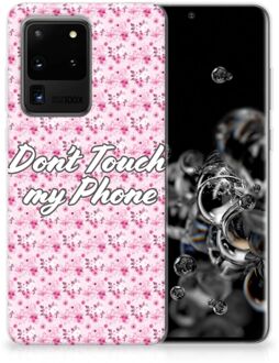 B2Ctelecom Samsung Galaxy S20 Ultra Silicone-hoesje Flowers Pink DTMP