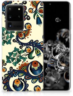 B2Ctelecom Samsung Galaxy S20 Ultra Siliconen Hoesje Barok Flower