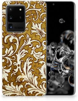 B2Ctelecom Samsung Galaxy S20 Ultra Siliconen Hoesje Barok Goud