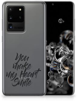 B2Ctelecom Samsung Galaxy S20 Ultra Siliconen hoesje met naam Heart Smile