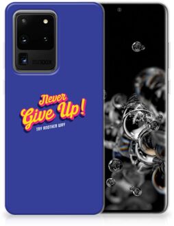 B2Ctelecom Samsung Galaxy S20 Ultra Siliconen hoesje met naam Never Give Up