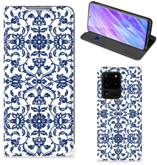 B2Ctelecom Samsung Galaxy S20 Ultra Smart Cover Flower Blue