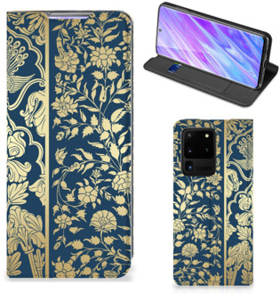 B2Ctelecom Samsung Galaxy S20 Ultra Smart Cover Golden Flowers