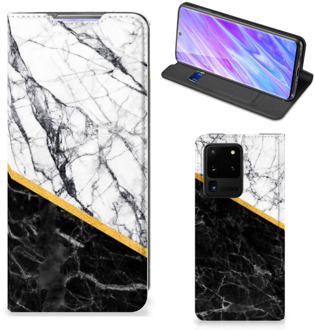 B2Ctelecom Samsung Galaxy S20 Ultra Standcase Marble White Black