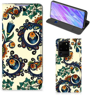 B2Ctelecom Samsung Galaxy S20 Ultra Telefoon Hoesje Barok Flower