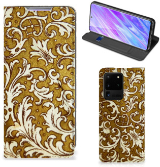 B2Ctelecom Samsung Galaxy S20 Ultra Telefoon Hoesje Barok Goud