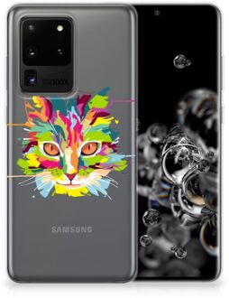 B2Ctelecom Samsung Galaxy S20 Ultra Telefoonhoesje met Naam Cat Color