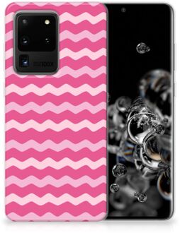 B2Ctelecom Samsung Galaxy S20 Ultra TPU bumper Waves Pink