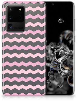 B2Ctelecom Samsung Galaxy S20 Ultra TPU bumper Waves Roze