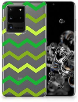 B2Ctelecom Samsung Galaxy S20 Ultra TPU bumper Zigzag Groen