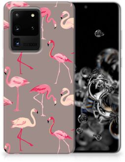 B2Ctelecom Samsung Galaxy S20 Ultra TPU Hoesje Flamingo