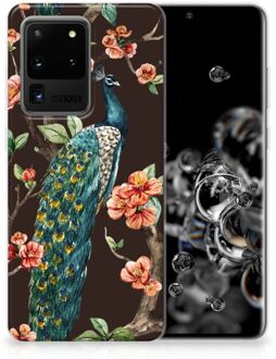 B2Ctelecom Samsung Galaxy S20 Ultra TPU Hoesje Pauw met Bloemen