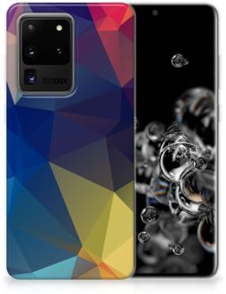 B2Ctelecom Samsung Galaxy S20 Ultra TPU Hoesje Polygon Dark