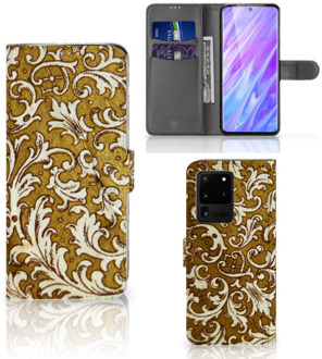 B2Ctelecom Samsung Galaxy S20 Ultra Wallet Case Barok Goud