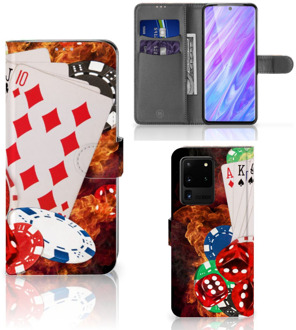 B2Ctelecom Samsung Galaxy S20 Ultra Wallet Case met Pasjes Casino