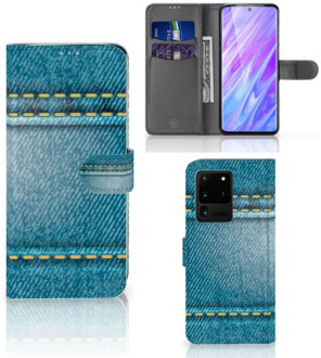 B2Ctelecom Samsung Galaxy S20 Ultra Wallet Case met Pasjes Jeans