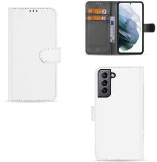 B2Ctelecom Samsung Galaxy S21 FE Book Case Wit met Pasjeshouder