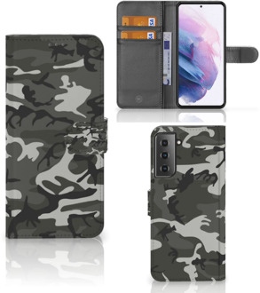 B2Ctelecom Samsung Galaxy S21 Plus Telefoon Hoesje Cadeau voor hem Army Light