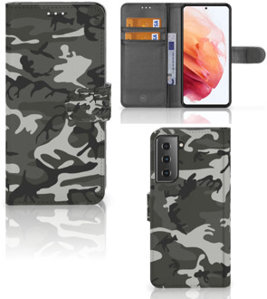 B2Ctelecom Samsung Galaxy S21 Telefoon Hoesje Cadeau voor hem Army Light