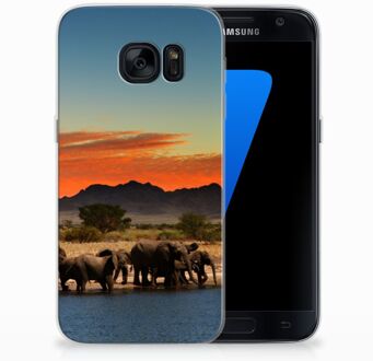 B2Ctelecom Samsung Galaxy S7 Backcase Design Olifanten