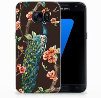 B2Ctelecom Samsung Galaxy S7 Backcase Design Pauw met Bloemen