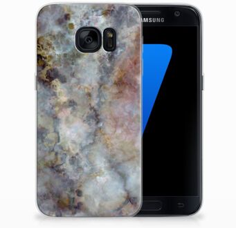 B2Ctelecom Samsung Galaxy S7 Backcover hoesje Design Marmer Grijs