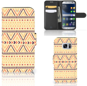 B2Ctelecom Samsung Galaxy S7 Bookcase Hoesje Aztec Yellow