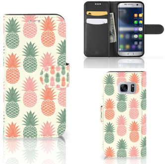 B2Ctelecom Samsung Galaxy S7 Bookcase Hoesje Design Ananas