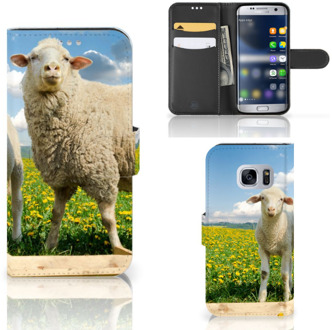 B2Ctelecom Samsung Galaxy S7 Bookcase Hoesje Schaap en Lammetje