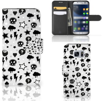 B2Ctelecom Samsung Galaxy S7 Bookcase Hoesje Silver Punk