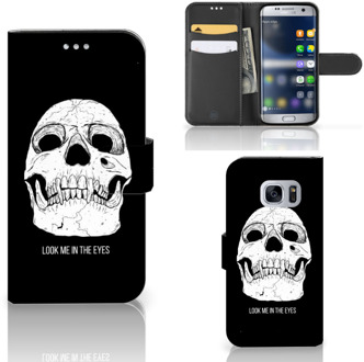 B2Ctelecom Samsung Galaxy S7 Bookcase Hoesje Skull Eyes