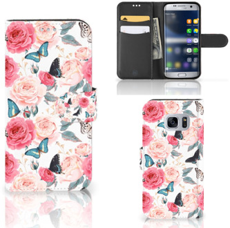 B2Ctelecom Samsung Galaxy S7 Flipcase hoesje Butterfly Roses