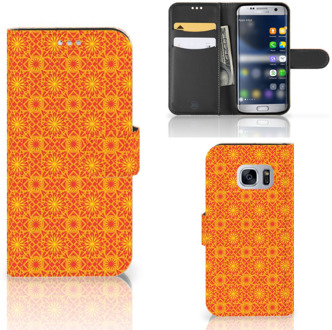 B2Ctelecom Samsung Galaxy S7 Hoesje Design Batik Orange