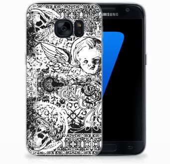 B2Ctelecom Samsung Galaxy S7 Siliconen Backcase Design Skulls Angel